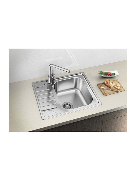Blanco Dinas 45s Mini Drop-In Küchenspüle Rechts Inox M60xB50cm Silber
