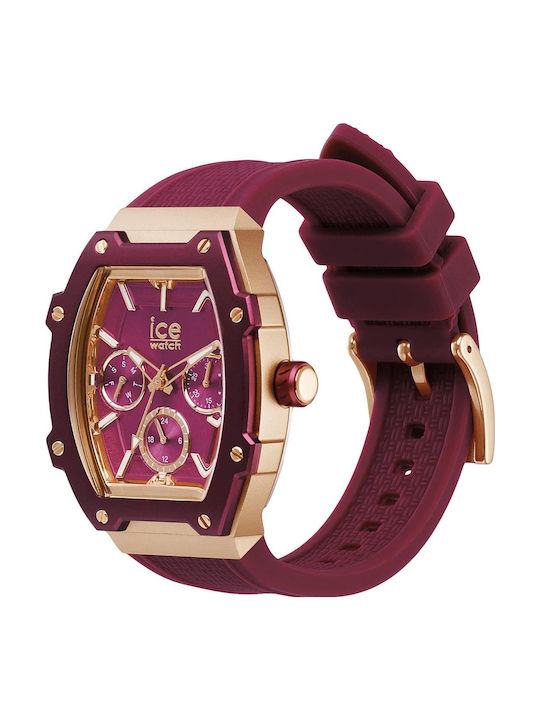 Ice Womens Watch 45mm Battery With Pink Rubber Strap