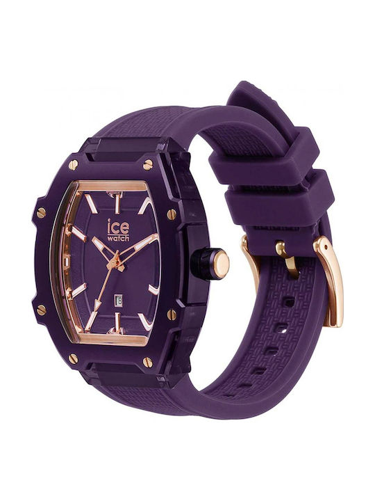 Ice Ceas Dama 45mm Baterie Cu Curea Din Cauciuc Violet