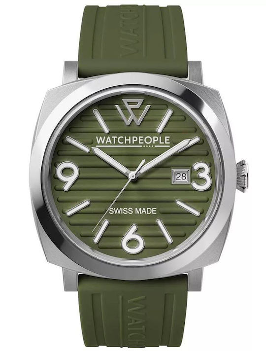 Ice Herren Uhr 45mm Batterie mit Grünem Gummi Armband Ice Herren Uhr 45mm Batterie mit Grünem Gummi Armband