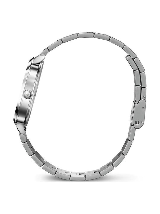 Wenger Herrenuhr Batterie mit Grau Lederriemen