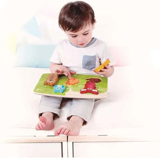 Holz Kinderpuzzle Abgesteckt 6 Stück Hape
