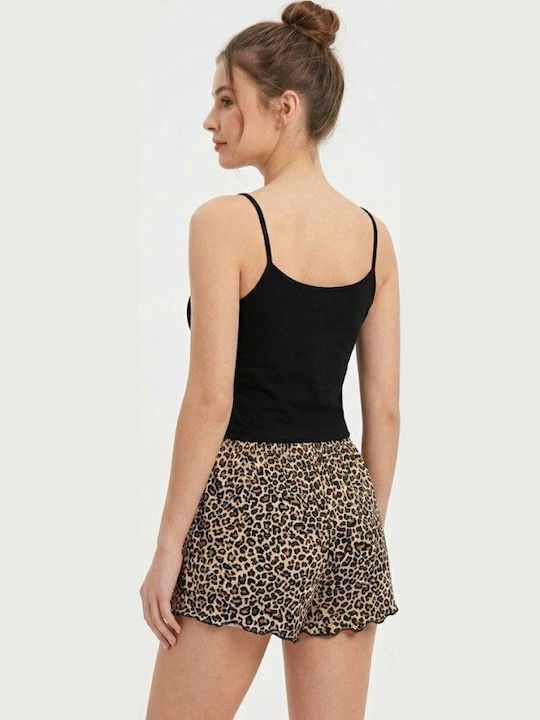 Soccus Set Pijamale Dama De Vară Din Bumbac Negru