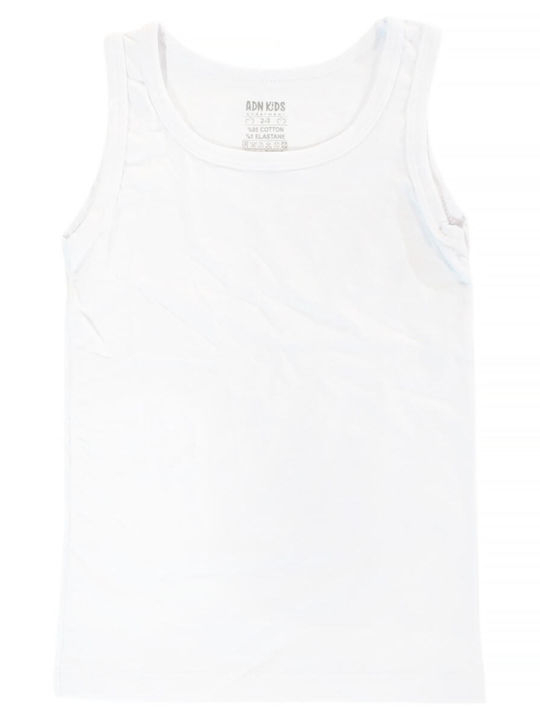 A.D.N All The Time Kids White Sleeveless Undershirt