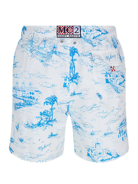 MC2 Gustavia Herren-Bademode Kurze Hosen Weiß