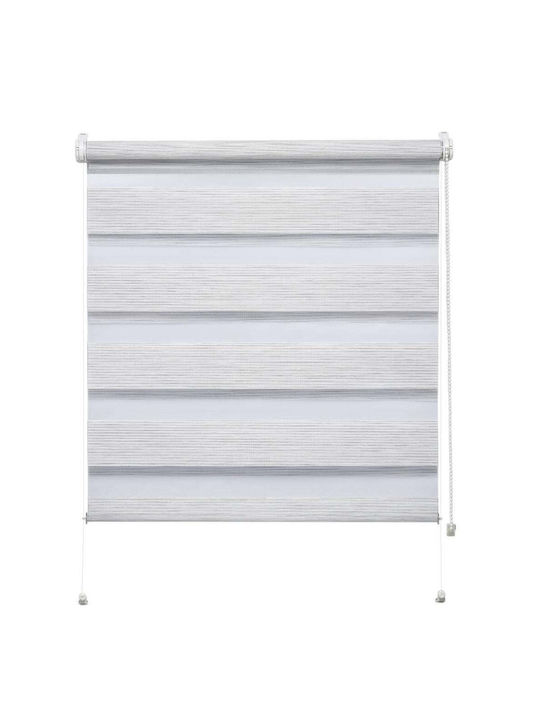 Double Partial Blackout Roller Blinds Ecru P68xH215cm