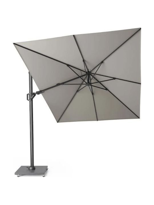 Hanging Aluminum Ecru Garden & Terrace Parasol 3.5x2.6m
