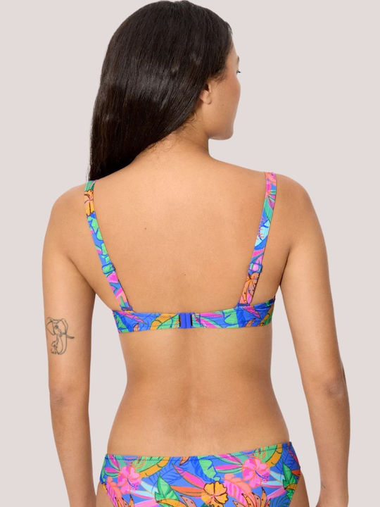 Top Bikini Sutien Cupe B Cu Burete Floral