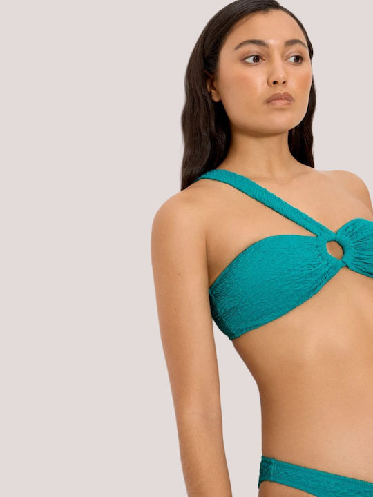 Top Strapless Bikini Top With Padding Turquoise