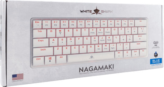 White Shark GK-006221 Gaming Μηχανικό Πληκτρολόγιο με RGB φωτισμό (Αγγλικό US) Μπλε