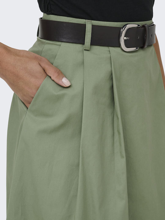 High Waist Maxi Skirt Khaki