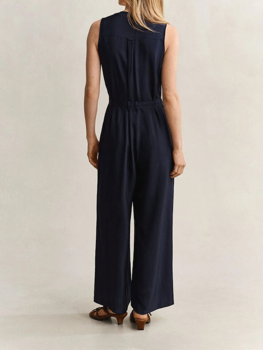 Damen Ärmellose Jumpsuit Marineblau