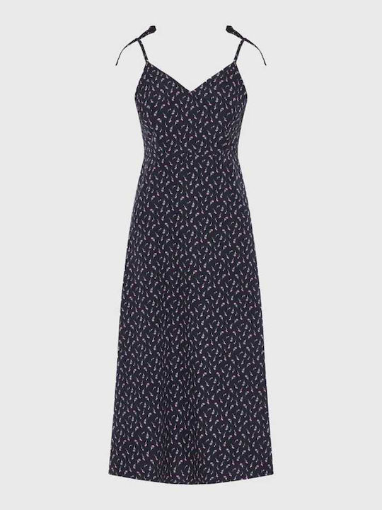 Summer Midi Floral Dress FBL013-106-13-Navy