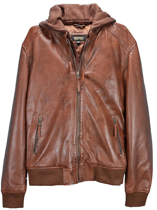 Leder Jacke Braun