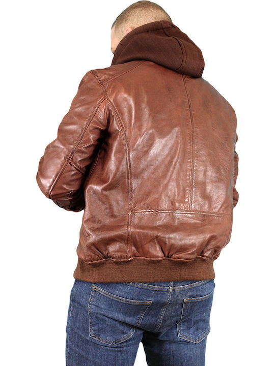 Leder Herren Jacke Tabac Braun