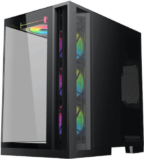 Xigmatek Aqua 7 Геймърска Midi Tower Кутия За Компютър Със Страничен Прозорец Черна