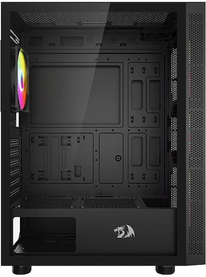 Redragon GC-621-4F Gaming Middle Tower Carcasă PC cu Panou Lateral și Iluminare ARGB Neagră