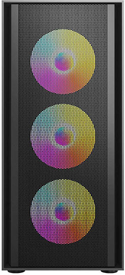 Redragon GC-621-4F Gaming Middle Tower Carcasă PC cu Panou Lateral și Iluminare ARGB Neagră
