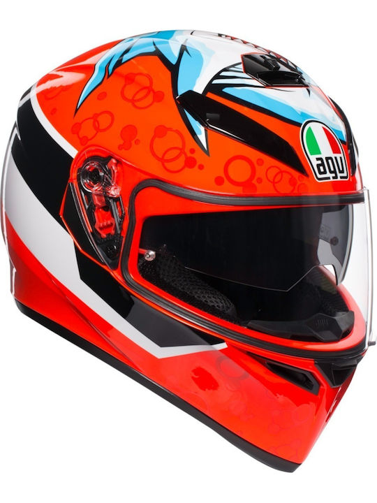 AGV K-3 SV Multi Attack Motorcycle Helmet Full Face ECE 22.05 Weight 1570g with Pinlock and Sun Visor
