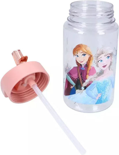 Frozen Παιδικό Παγούρι Frozen με Καλαμάκι 450ml