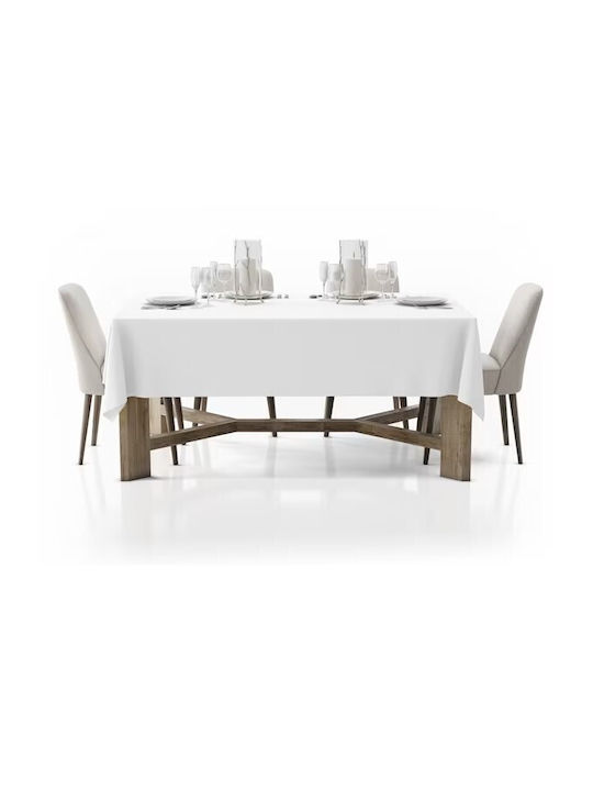 Kotonia Home Baumwoll Tischdecke Weiß 150x230cm