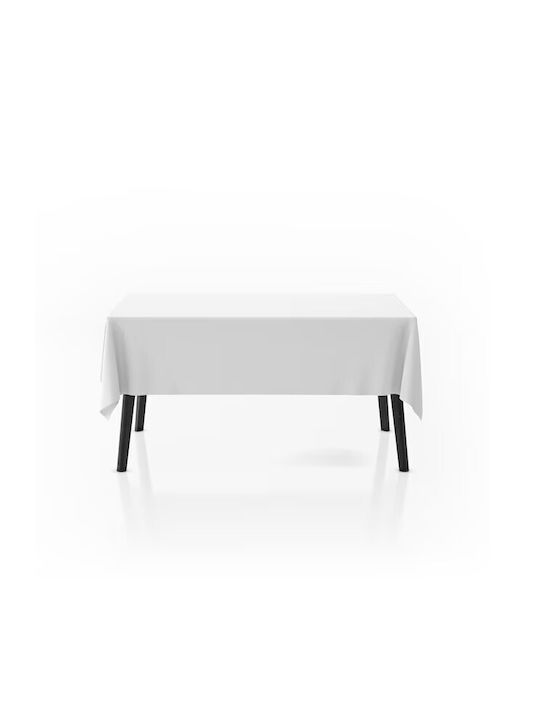 Kotonia Home Baumwoll Tischdecke Weiß 150x230cm