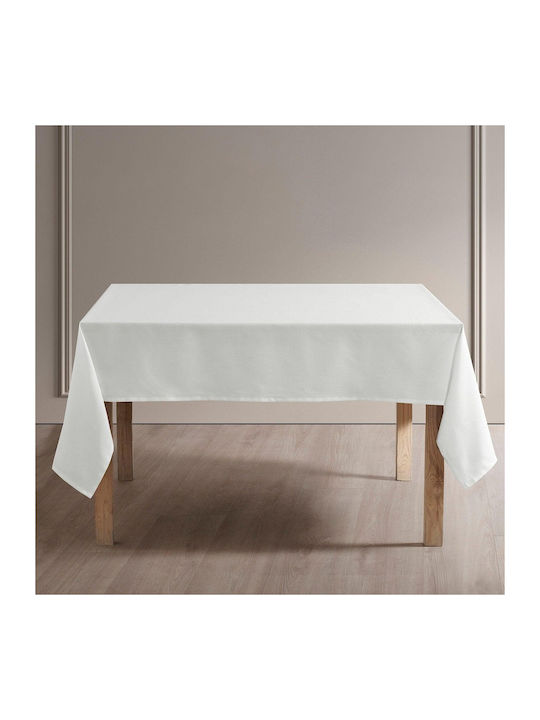 Kotonia Home Baumwoll Tischdecke Weiß 150x230cm
