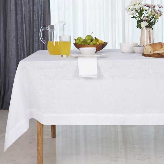 Kotonia Home Față De Masă Din Bumbac Alb 180x320 Cm