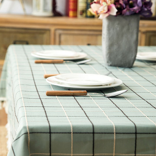 FRIPIA Linen Light Blue Tablecloth 140x250cm