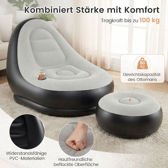Costway Inflatable Armchair Gray 6.5x6.5cm