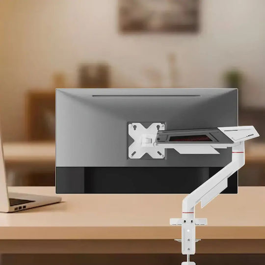 Sbox Schreibtisch Monitorständer mit Verlängerungsarm Weiß (GMS-3210)