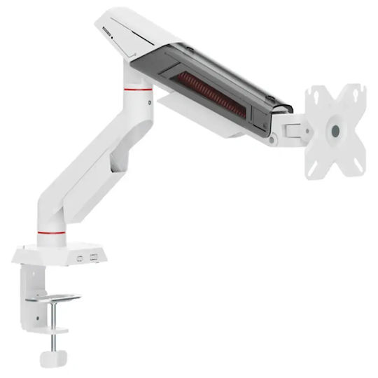 Sbox Schreibtisch Monitorständer mit Verlängerungsarm Weiß (GMS-3210)