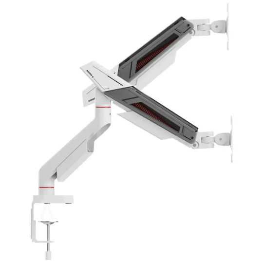 Sbox Desktop Stand for 2 Monitors with Arm White (GMS-3211)