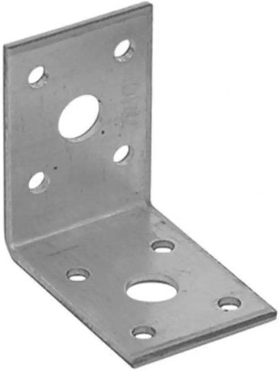 Domax Γωνία Ραφιού από Μέταλλο σε Ασημί Χρώμα 50x50mm