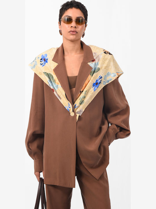 Arpyes Women's Blazer Brown