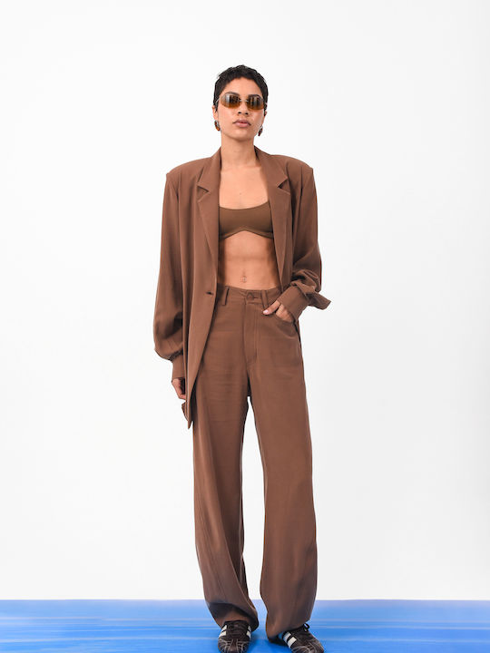 Arpyes Women's Blazer Brown