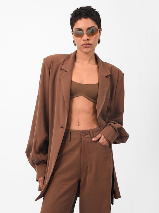 Arpyes Women's Blazer Brown