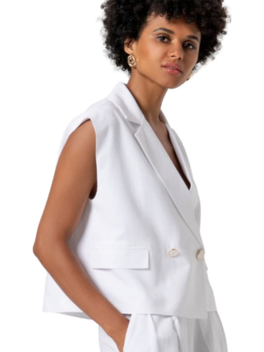 Fracomina Short Women's White Blazer