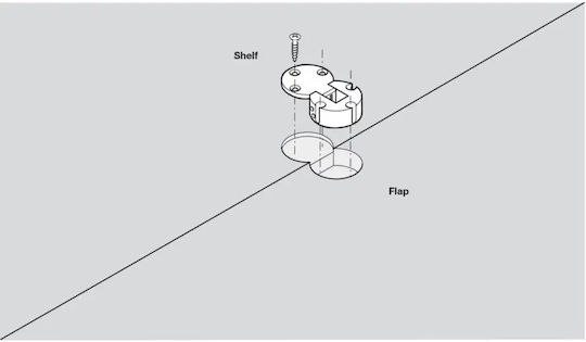 Balama Ușă Flap 2 Bucăți Häfele