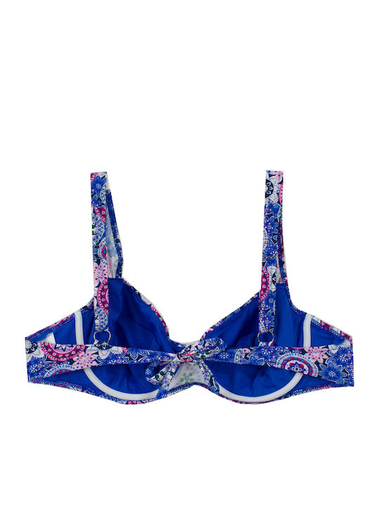 Plus Size Дамски Бански Bikini С Банели Ethnic Син
