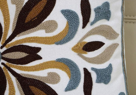 FRIPIA Decorative Pillow Case Brown 45x45cm