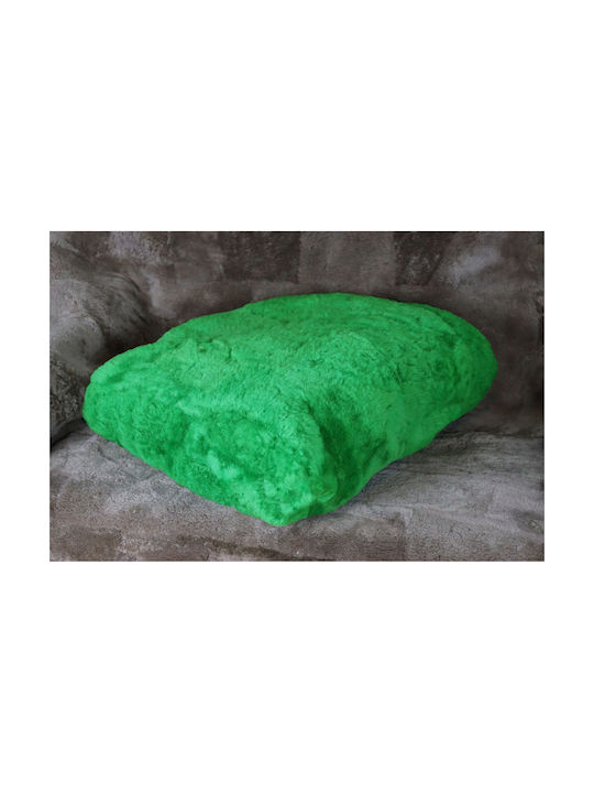 Față De Pernă Din Blană Verde 40x40cm