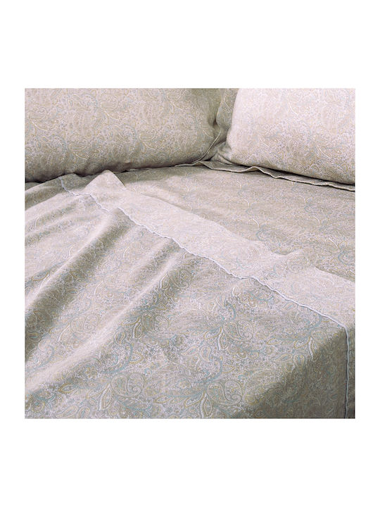Das Home 1719 Bettlaken-Set Super-Doppel 240x260cm Ecru (4 Stück)