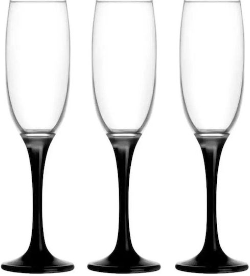 Gurallar Set Brillen Champagner aus Glas Kelch 220ml 3 Stück