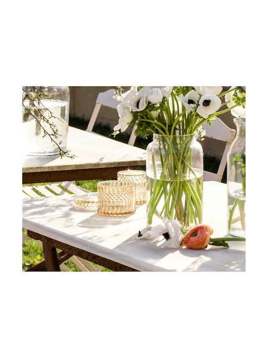 Andrea House Badezimmerboxen und -körbe Baumwolle/Abstriche Etui Glas Gelbe