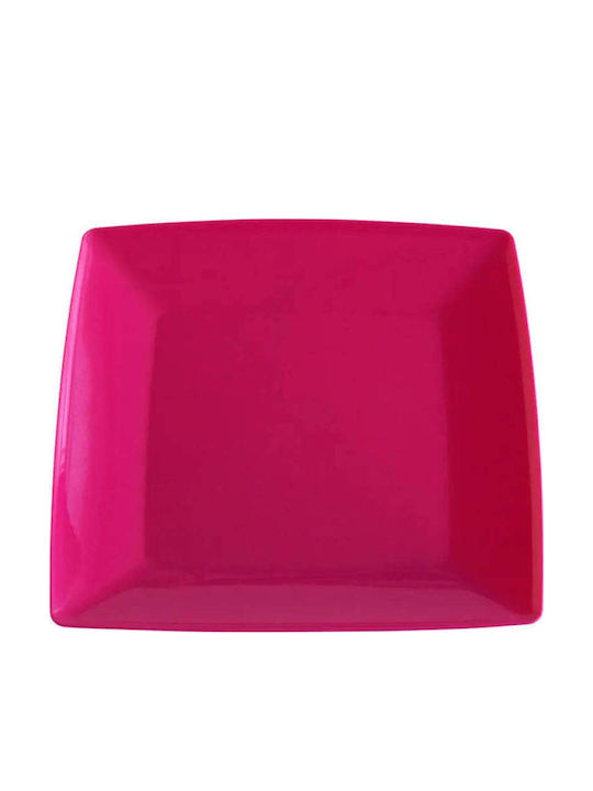 Mak Shallow Square Plastic Plate 23x23cm