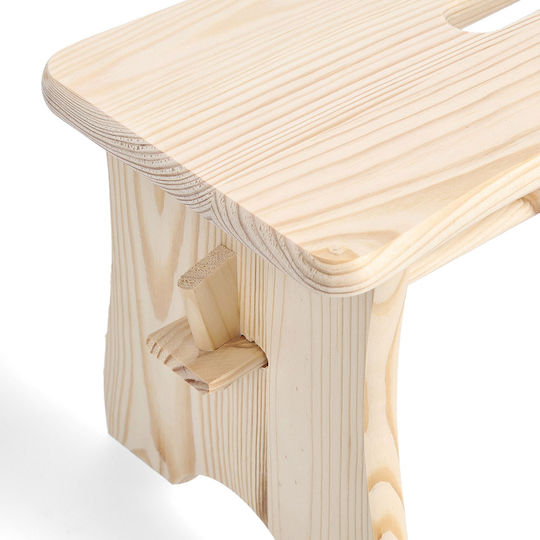 Hölzernes Fußhocker Beige