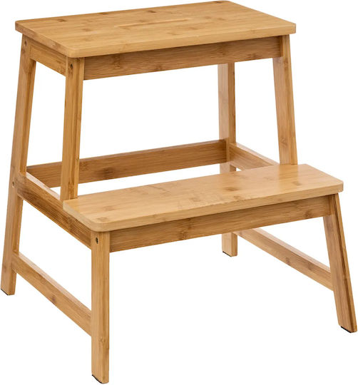 Taburet de Bucătărie din Lemn MOD Premium Series Bambus Bej 43.5x43.5x46.6cm