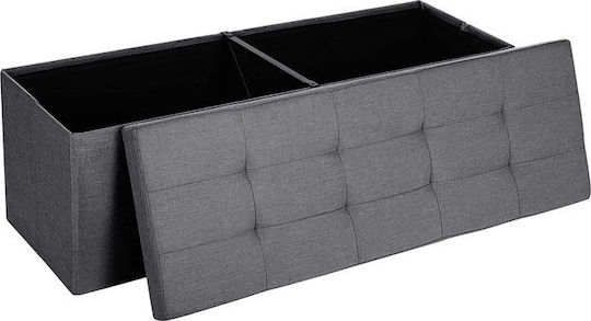 Songmics Bankhocker Mit Stauraum Stoff Grau 110x38x38cm
