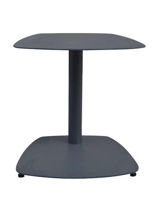 Auxiliary Table for Small Outdoor Spaces Aluminum Gray 40x39x42cm